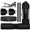 Generisch Set di cuscinetti per bilanciere, imbottiture per le spalle, fasce per il fitness, cinghie per cosce, attrezzature per allenamento con squat, curl delle gambe, panca, allenamento