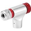 Genérico Gonfiatore per pneumatici da bicicletta, in lega di alluminio, 28 g, 4,8 x 3,2 cm, mandrino ad aria portatile per strada, compatibile con valvola statunitense/francese, accessorio per ciclismo