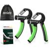 zenlete Allenamento delle mani professionale per fitness, 5-65 kg, marcature di resistenza, set da 2 manubri regolabili, allenamento per le dita più lunghe con più gomma e forza di presa, attrezzo per
