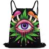 Generic Borsa Sportiva da Palestra, Personalizzato Gym Sack, Trippy Eye Mushroom, Leggero Sacca Sportiva Palestra per Spiaggia, All'Aperto, Uomo, 36X42cm