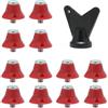 Kivivaka 12 tacchetti morbidi per scarpe da calcio in alluminio, punte coniche antiscivolo per tacchetti da rugby e calcio, 10-16 mm (13 mm, nero)