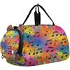 WDdZzyy Borsone da palestra con stampa artistica con note musicali ad acquerello arcobaleno con scomparto per scarpe, leggero, bagaglio a mano per viaggi, nuoto, danza, danza
