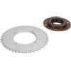 Generic 44T Pignone Catena Posteriore 4 Fori Dentato Volano Set per 49Cc ATV per Biciclette Pocket Pit Dirt Bike Accessori Bici Elettriche