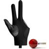 Generic Guanti da biliardo con tre dita, guanti sportivi, per tiratori per stecche, mano sinistra/destra, biliardo con 3 dita, processo di giunzione, sport caromma, tiratori per stecca