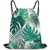 Generic Borsa Coulisse, Fashion Zaino da Viaggio, Tropical Leaves Green Palm Leaves, Unisex Sacca Sportiva per All'Aperto, Yoga, Uomo, 36X42cm