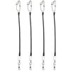 Generic Cavo Ammortizzatore per Affondatore per Attrezzatura da Pesca, Corda Tampone Affidabile con Moschettone in Acciaio Inossidabile per Pesca Alla Traina in Acque Profonde, Confezione da 4 (BLACK)
