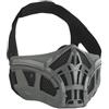 YDMHYLAI Maschera tattica Airsoft mezza faccia in silicone traspirante Halloween Mesh CS Gear