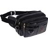 Itoda, Marsupio grande per il tempo libero, leggero, da viaggio, con 7 tasche, per viaggi, ciclismo, trekking, campeggio