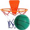 Genérico Pallone da basket silenzioso, in poliuretano, senza rumore, con cestino, palla in schiuma ad alta densità, attrezzatura di rimbalzo morbido per allenamento a casa e al chiuso, 18 cm e 30 cm