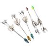 Emoshayoga Set di 5 Esche da Pesca, Kit di Ombrellone Compatto in Acciaio Inossidabile per la Pesca Alla Spigola