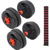AMONIDA Set di Manubri Rotondi, Attrezzatura Regolabile per Allenamento a Casa, per Allenamento Fitness, 10 Kg, con Asta di Collegamento da 40 Cm