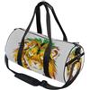 GuoChe Borsone sportivo rotondo leggero con tasca interna borsa da palestra per uomo donna borsone da viaggio sport rasta leone giamaicano