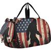 WDdZzyy Gorilla Us Flag Borsone con scomparto per scarpe leggero borsone per la notte per viaggi, sport, fitness e allenamento
