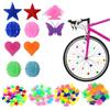 SHSHbuy Decor per Raggi di Biciclette,132 Pezzi Raggi Colorate per Bambini,Bicicletta Clip Perline,Bicycle Spoke Beads Ruota della per Bambini Adulti