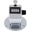 VBESTLIFE Mini Contatore di Conteggio Manuale in Metallo, Clicker a 4 Cifre per Punteggio Sportivo di, Conteggio Meccanico Manuale per Giocatore Arbitro Allenatore, Azzeramento