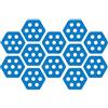 Generisch Grip Deck Pad, Hexagon Surf Mat - Adesivo antiscivolo in EVA per longboard, kayak, skimbboard, paddle, attività mare, superfici acquatiche, stabilità attrezzature sportive all'aperto