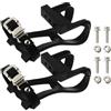 NESTINGHO Set di Pedali per Bicicletta Puntapiedi e Cinturini Regolabili, Accessori per Bici in Plastica e Metallo, Facili da Usare per Riding Bicycles