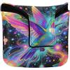 WDdZzyy Copertura magnetica per putter da golf quadrata, per uomini e donne, in pelle PU, colorata, con colibrì floreale