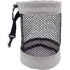 zeroupshop Borsa a rete portatile per palline da golf, robusta custodia in nylon con coulisse, organizer per tennis e badminton, 16,5 x 14 cm (grigio chiaro)
