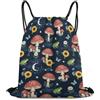 Generic Borsa Coulisse, con Coulisse Zaino Sportivo, Moon Mushrooms, Unisex Sacca Sportiva per Adulto, Piscina, Yoga, 36X42cm