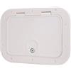 Alomejor Boccaporto per Barca Boccaporto Marino in ABS 12 X 8 Pollici con Chiave di Blocco di Sicurezza Guarnizione in Gomma Coperchio a 90 Gradi per Yacht Barca RV Installazione Verticale o