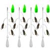 Generisch Esche da pesca a mosca, esca con gancio multiplo, per pesca a mosca, strumenti per acqua dolce e salata, con aiuto per lanciare, per mare di montagna, fiume, lago