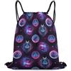 Generic Zaino Coulisse, Leggero Sacca Zaino Sportivo, Spacious Galaxy Starry Wolf, Personalizzato Sacchetto Sportivo per Adulto, Donna, Uomo, 36X42cm