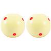 QWLWBU 2 palline per stecca da biliardo, dimensioni regolamentari, per l'America, da biliardo, da biliardo, 8 palline, con puntini rossi, accessori per tavolo da biliardo (con + rosso, dimensioni: 5,7 cm)