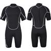 Owntop Muta Shorty 3/2mm Uomo - Muta con Zip Posteriore per Immersioni Surf, Mute da Immersione a Maniche Corte in Neoprene Elasticizzato per Sport Acquatici, Uomo Nero L