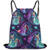 Generic Zaino Coulisse, Unisex Zaino Palestras, Space Fox, Personalizzato Sacca Sportivo per Uomo, Donna, Yoga, 36X42cm