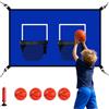 Generic Canestro da basket per trampolino con pompa e 4 mini palline, mini canestro da basket per parti di trampolino da gioco, accessori universali per trampolini, facile da installare