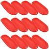 Superio Toboggan - Slitta da neve per bambini e adulti, 122 cm, in plastica resistente, con manici e foro per funi, divertimento invernale per bambini e adulti (rosso, 48), confezione da 12