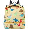 Jenivaint Borsa da Nuoto Separata per Bambini, Asciutta e Bagnata, Zaino Impermeabile con Scomparto in PVC per Viaggi Scolastici in Palestra in Piscina (Dinosauro giallo)