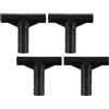 Cabilock Connettori a T per Tubi di Trampolino 4 Pezzi in Plastica Pp Resistente e Compatta Accessori per Ricambio Tubi Trampolini Nero