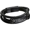 Bandmax Bracciale Uomo Pelle Cuoio Intrecciata con Chiusura Magnetica in Acciaio Inossidabile, Argento/Oro/Nero Braccialetto Uomo Personalizzato con Bussola Vichingo, Idee Regalo Uomo Papà Ragazzo