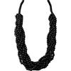 COLORFUL BLING Collana etnica con perline in legno naturale per uomo e donna, catena in legno africano, collana a filo grosso, gioielli hip hop, 29.528 inches, Legno, Legno