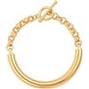 Aobei Pearl Catena Link Bracciali per le Donne 18K oro fatto a mano gioielli stratificati