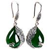 JadeAngel Jade Angel Thailandia - Orecchini pendenti in argento Sterling con calcedonio sintetico e Argento, colore: Verde, cod. E170619