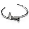 Cellerini - Bracciale Rigido 2 Chiodi in Argento 925 Brunito Argento