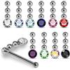 Monster Piercing Confezione da 20 pezzi da 22 gauge in argento Sterling 925 pendenti, piercing per naso e naso.