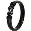 JewelryWe Bracciale Infinito Elastico da Uomo: Bracciale Elastico Regolabile con Segno dell'Infinito Grosso in Acciaio Inossidabile Reggimaniche Elastici per Camicia