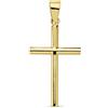 Inmaculada Romero IR Croce pendente liscia in oro 18k da 23 mm.