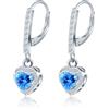 MICSAVI Orecchini Pendenti Zircon da Donna in Argento 925, Pietre Taglio rotondi/a forma di cuore/a forma di fiore/ovali/a goccia/quadrati, Gioielli per Moglie Mamma Fidanzata
