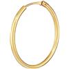 NKlaus singoli orecchini a cerchio 333 oro giallo 8 carati 18 mm da uomo Orecchini tondi 14384