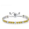HEEYA Braccialetti da donna, placcati in argento Sterling, braccialetto tennis per donne e ragazze, braccialetti regolabili con pietra portafortuna da donna, gioielli regalo di compleanno, Pietra