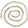 Never Say Never Catena da uomo in oro giallo 18k modello rolo quadrato cava di 60,00 cm di lunghezza, 5 mm di larghezza e 9,25 gr di peso in oro 18 k., cm, Oro, Non Applicabile