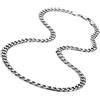 URBAN JEWELRY Collana classica da uomo, stile cubano, argento, nero o oro 24 K, catena a maglia in acciaio inossidabile 316L, 48,3 cm, 53,3 cm, 58,4 cm, 66 cm (6, 8, 10 mm di larghezza), confezione regalo di marca