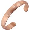 MagEnergy Bracciale in rame per uomo e donna, 100% puro rame naturale, pieno, non rivestito, realizzato a mano, stile tibetano minimalista senza tempo, Taille unique, Metallo, Senza Gemme