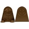TENDESIGN Piastra con Perno in Alluminio per Tende da Sole - Supporto a Parete Universale 10x5,6x10,2 cm - Staffa di Fissaggio Robusta in Lega - Colore Bronzo - 1pz