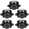 LESOLEIL Pulsante di chiusura per campeggio auto, serratura a cassetto, pulsante porta armadio, serratura per campeggio, auto, camper, caravan, 5 pezzi, nero